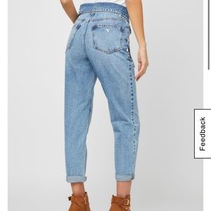 Guess fold over mom jeans
